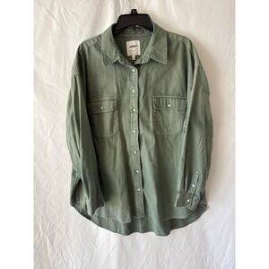 Aerie Green Button Down Size XL (182)
